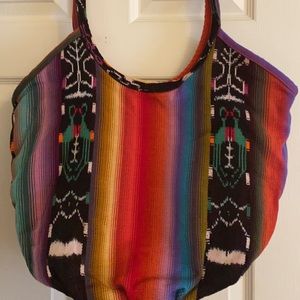 Mermaids & Dragons Huipil beach bag unicorn print